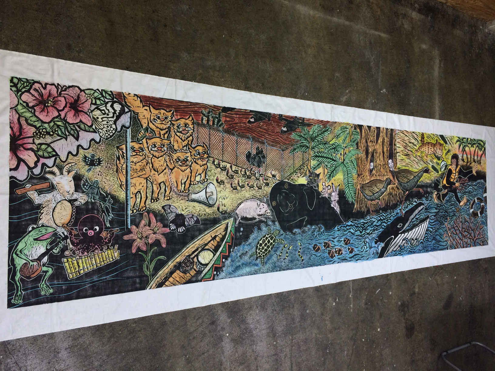 A3BCollective+今日の反核反戦展　沖縄連帯バナー共同制作